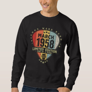 Sudadera Púa de Guitarra Leyendas Nacieron En Marzo 1958 G