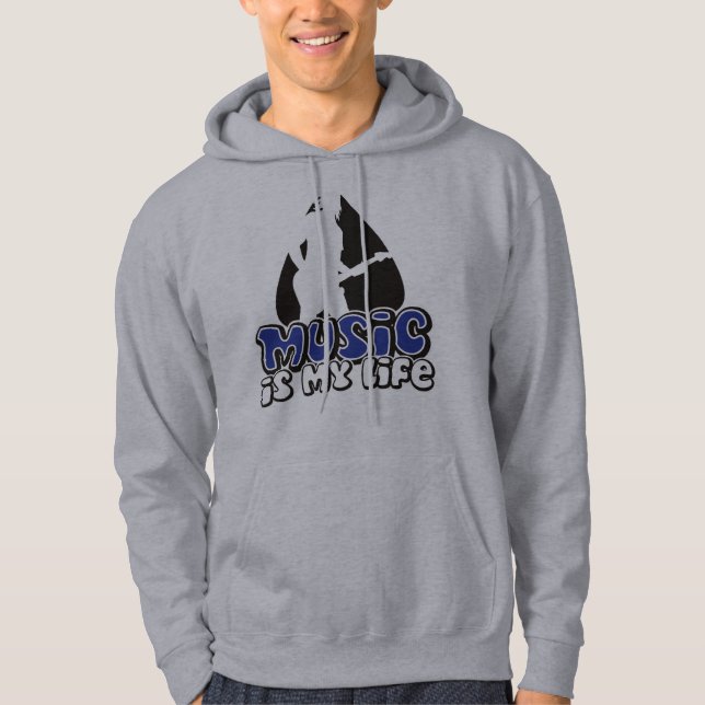 Sudadera Púa del guitarrista - la música es mi vida (Anverso)