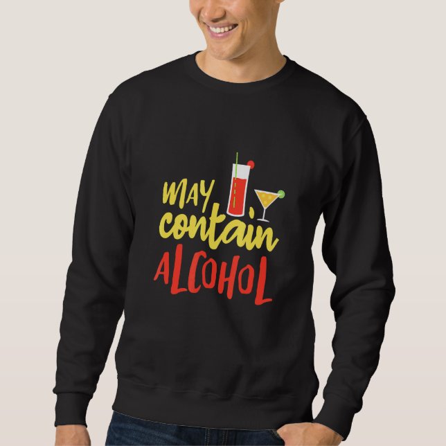 Sudadera Puede contener alcohol - Gráficos para consumo de  (Anverso)