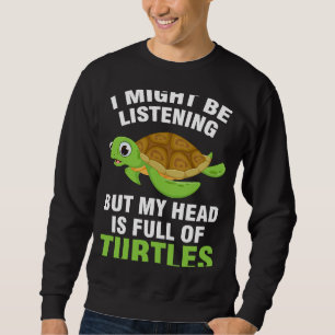 Sudadera Puede que esté escuchando pero mi cabeza está llen