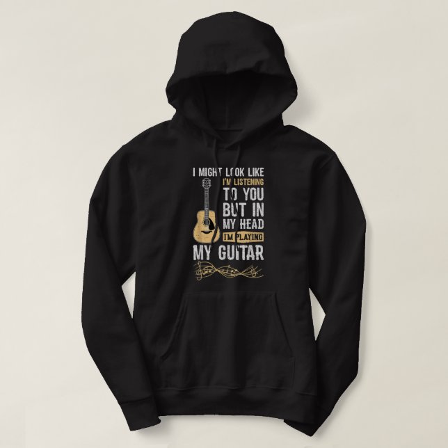 Sudadera Puede que parezca que te estoy escuchando pero en  (Diseño del anverso)