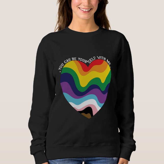 Sudadera Puedes Estar Conmigo Mismo Gay Transgénero LGBT (Anverso)