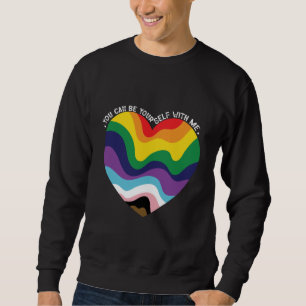 Sudadera Puedes ser tú mismo conmigo LGBT Transgénero Gay