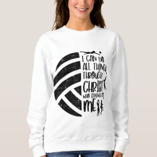 Sudadera Puedo Hacer Cosas A Través Del Cristiano Del Volei