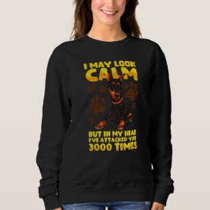 Sudadera Puedo Parecer Tranquilo Pero En Mi Cabeza Doberman