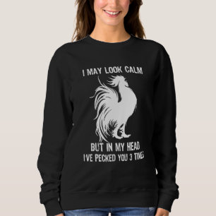 Sudadera Puedo parecer tranquilo pero en mi cabeza te he pi