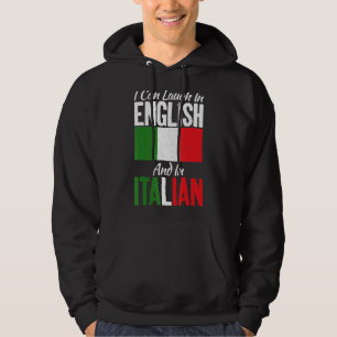 Sudadera Puedo Reír En Inglés Y En Bandera Italiana Italia