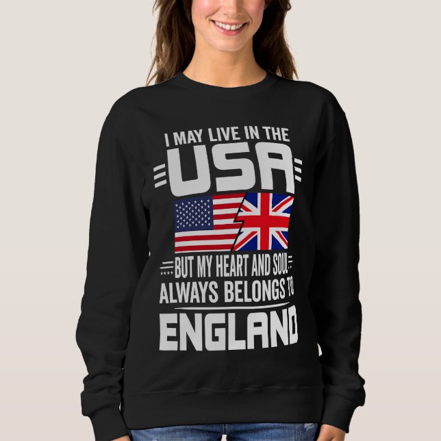 Sudadera Puedo vivir en EE. UU. pero mi corazón siempre per (Anverso)