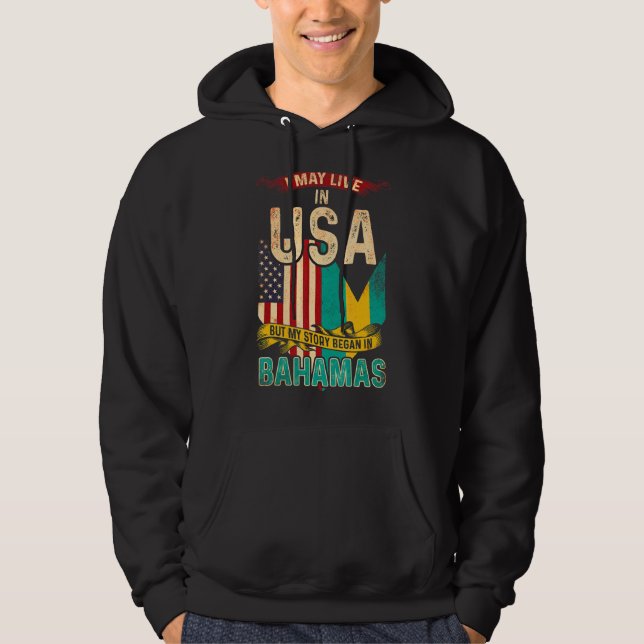 Sudadera Puedo Vivir En Eeuu Pero Mi Historia Comenzó En Ba (Anverso)