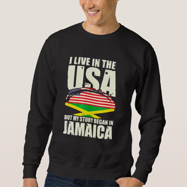 Sudadera Puedo Vivir En Los Ee. Uu. Pero Mi Historia Comenz (Anverso)