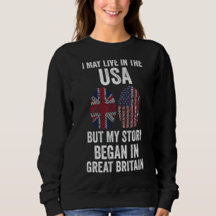 Sudadera Puedo vivir en los Estados Unidos la historia come