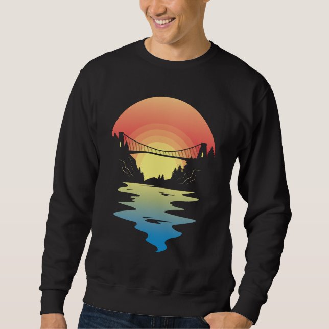 Sudadera Puente Atardecer Paisaje (Anverso)