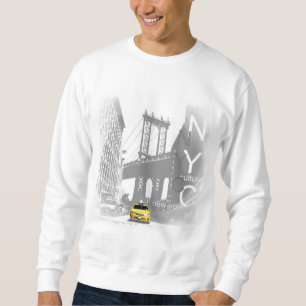 Sudadera Puente de Brooklyn amarillo del taxi de New York