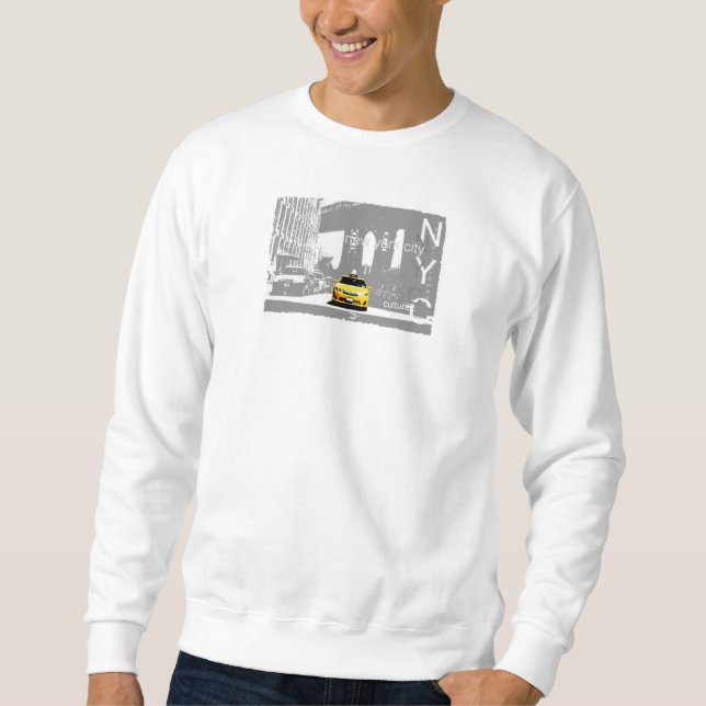 Sudadera Puente de Brooklyn Ciudad Nueva York Nyc Taxi Amar (Anverso)