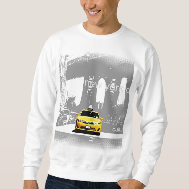 Sudadera Puente de Brooklyn de Nueva York Nyc Yellow Taxi (Anverso)