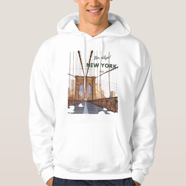 Sudadera Puente de Brooklyn Nueva York    (Anverso)