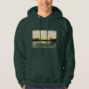 Sudadera Puente de la montaña del oso, Vintage del río Huds