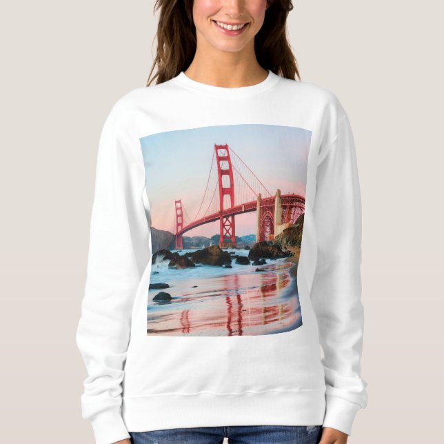 Sudadera Puente de la puerta de oro tira almohada (Anverso)