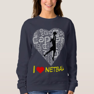 Sudadera Puente del Netball del corazón del amor del