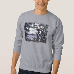 Sudadera Puente lunar y estanque en invierno   Seattle, Was