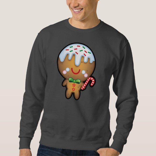 Sudadera Puente para hombre de Kawaii del navidad divertido (Anverso)