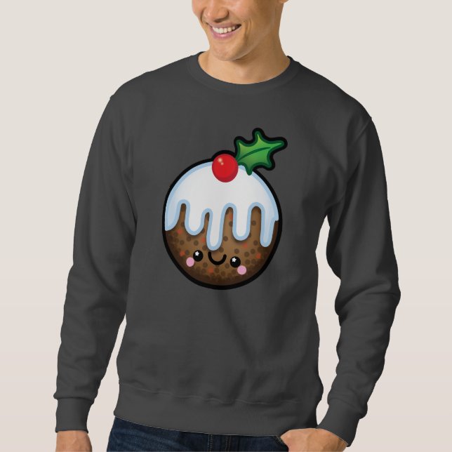 Sudadera Puente para hombre de Kawaii del pudín lindo del (Anverso)