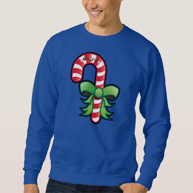 Sudadera Puente para hombre lindo del bastón de caramelo (Anverso)