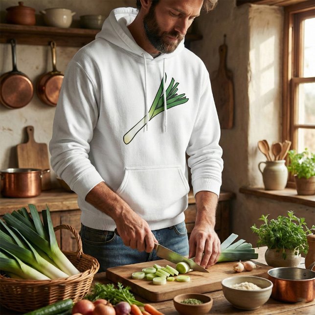 Sudadera Puerro Verde Simple Verdura (Subido por el creador)