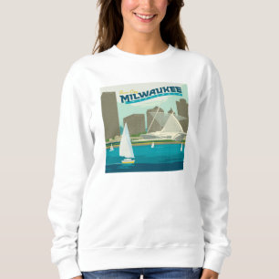 Sudadera Puerto de Milwaukee Wisconsin   Ciudad de Brew
