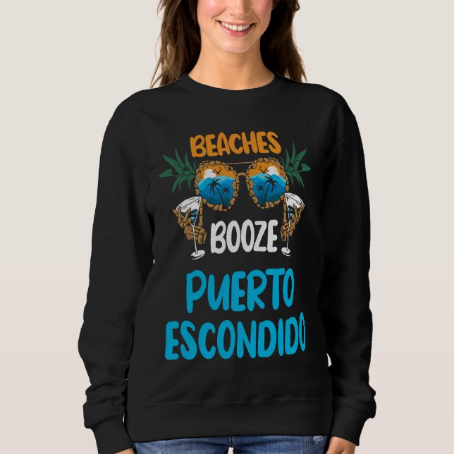 Sudadera Puerto Escondido Beaches Mexico Vacation Party Mat (Anverso)