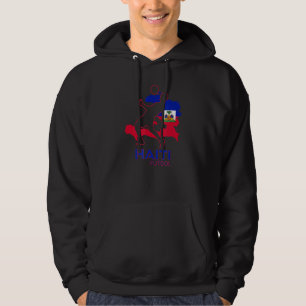 Sudadera Puerto Príncipe de la Bandera Haitiana del Caribe