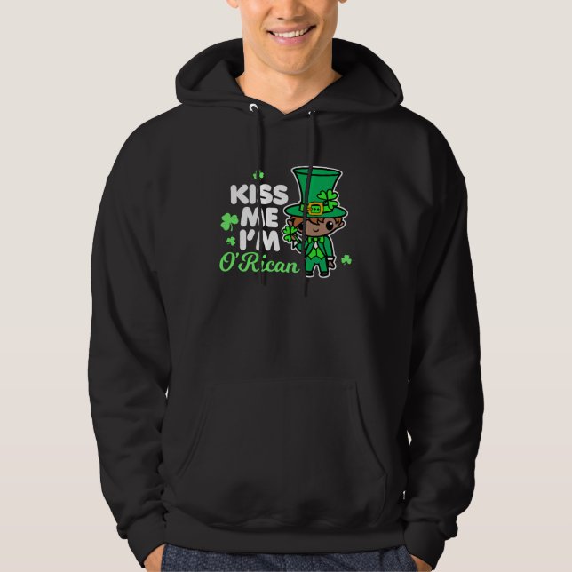 Sudadera Puerto Rican St Patrick s Day O Rican Puerto Rico  (Anverso)
