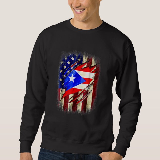 Sudadera Puerto Rico american flag (Anverso)