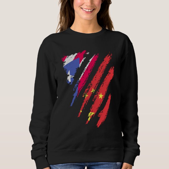 Sudadera Puerto Rico Flag China Grown Patriot Country Strip (Anverso)