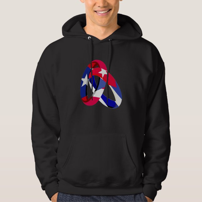 Sudadera Puerto Rico Flag Cuba Grown Ring Marriage Wedding (Anverso)
