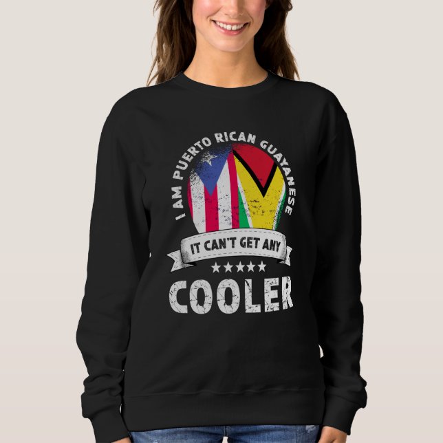 Sudadera Puerto Rico Flag Guyana Grown Patriot Country Prid (Anverso)