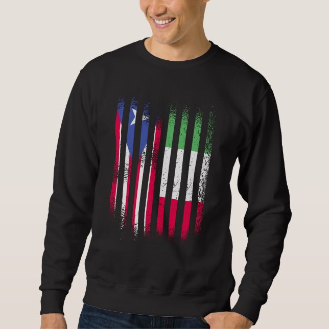 Sudadera Puerto Rico Flag Italy Grown Country Flags Stripes (Anverso)
