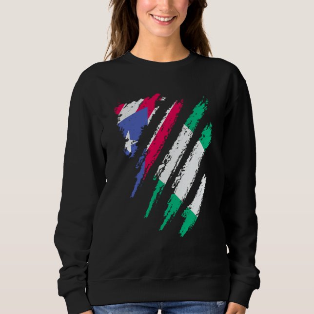 Sudadera Puerto Rico Flag Nigeria Grown Patriot Country Str (Anverso)