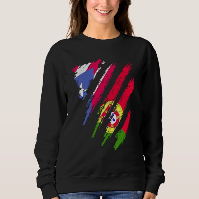 Sudadera Puerto Rico Flag Portugal Grown Patriot Country St (Anverso)