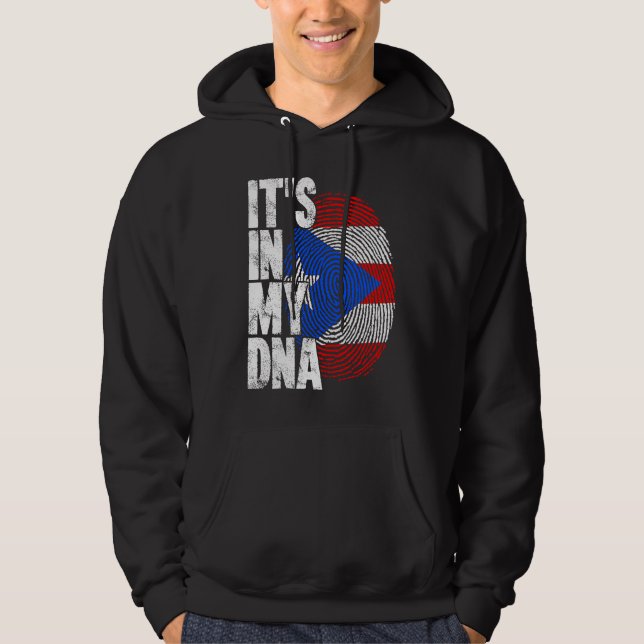 Sudadera Puerto Rico It's In My DNA  For Men Flag Puerto Ri (Anverso)