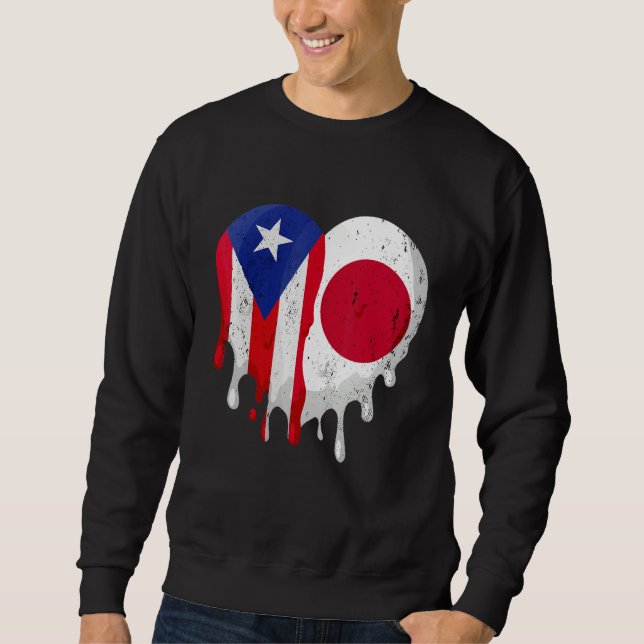 Sudadera Puerto Rico Mexico Flag Heart Citizen Grown Patrio (Anverso)