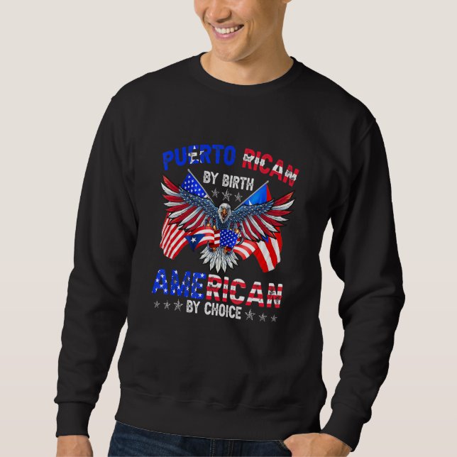 Sudadera Puerto Rico Por Nacimiento Estadounidense Por Elec (Anverso)