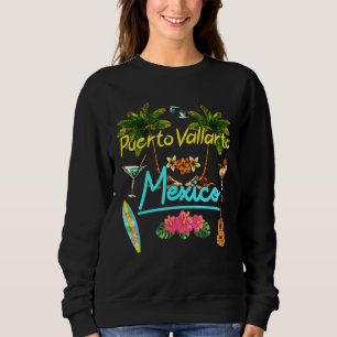 Sudadera Puerto Vallarta Mexico Beach Summer Palm Sun Set P