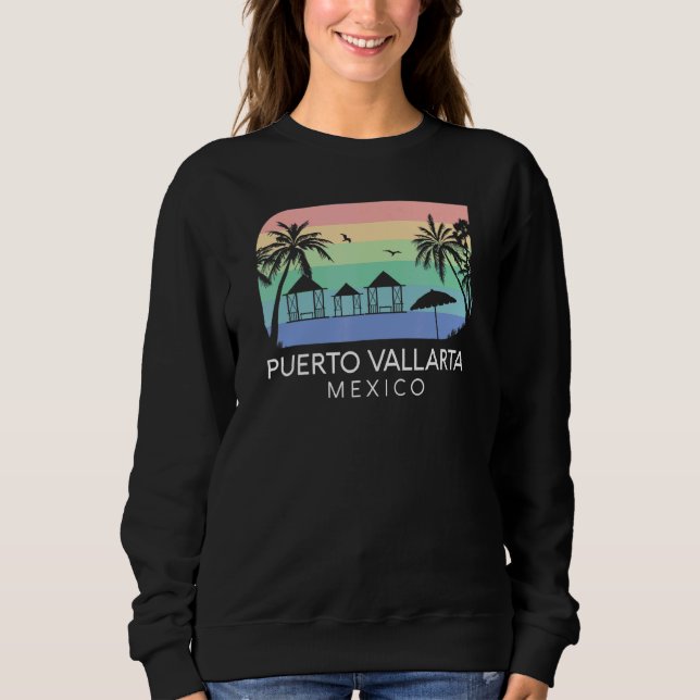 Sudadera Puerto Vallarta México Retro Mexico Resort Vacati (Anverso)