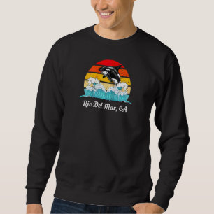 Sudadera Puerto Vintage Watsonville CA Orca Asesina Deterio