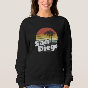 Sudadera Puesta de sol a rayas al estilo retro vintage de S
