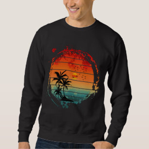 Sudadera puesta de sol de moda con palmera