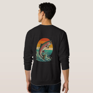 Sudadera Puesta de sol de trucha arcoíris retro