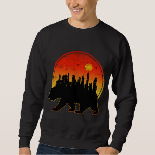 Sudadera Puesta de sol del oso en la ciudad