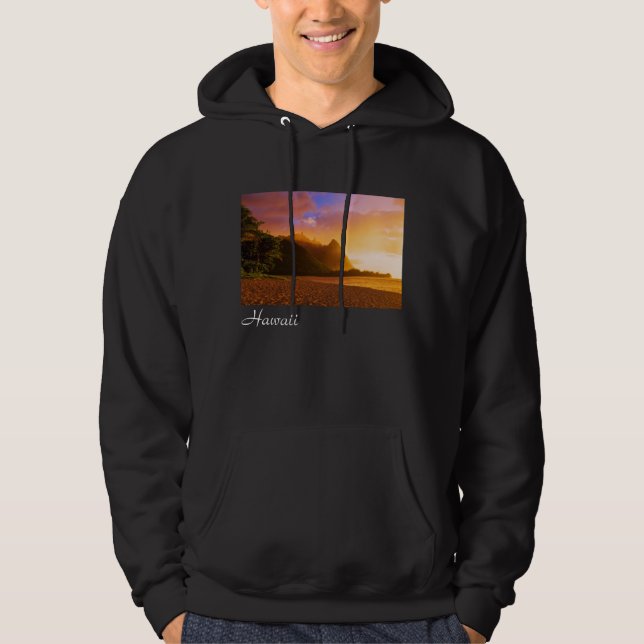 Sudadera Puesta de sol en la playa dorada, Hawái (Anverso)